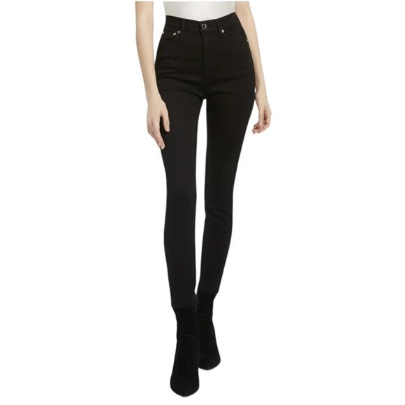 Alice and Olivia Good High Rise Skinny Jeans Night Fever Black - Picture 1 of 12